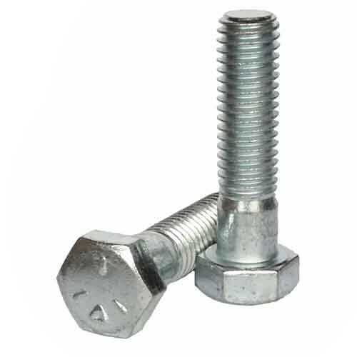 5C143 1/4"-20 X 3" Hex Cap Screw, Grade 5 (SAE J429), Coarse, Zinc, USA /Canada